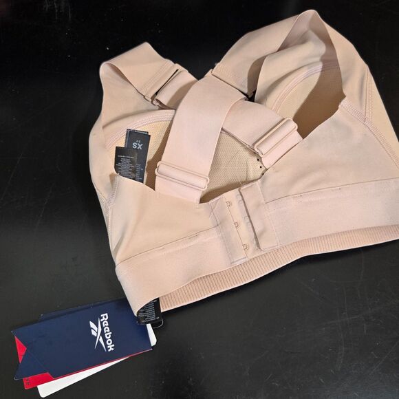 New Reebok Puremove+ High Impact Sports Bra Nude Sz XS womens Convertible Straps - Picture 5 of 7